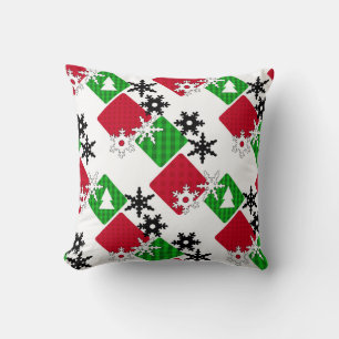 New year , Christmas, Xmas decor, festive, green a Cushion