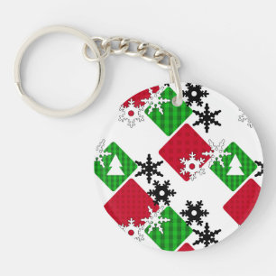 New year , Christmas, Xmas decor Key Ring