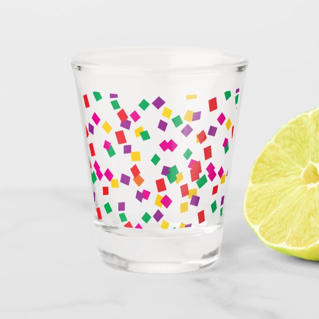 New Year Confetti Shot Glass (Front)