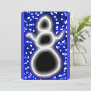 New Year cool snowman Holiday Card