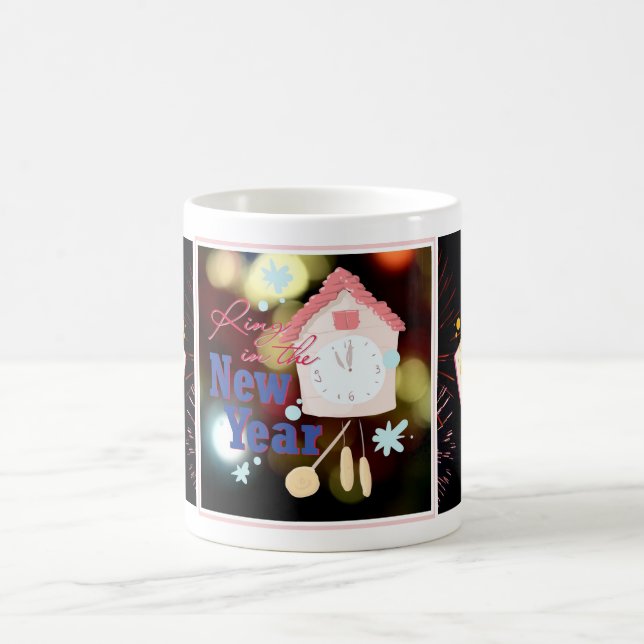 New Year Countdown: Fireworks and Celebration Vibe Coffee Mug (Center)