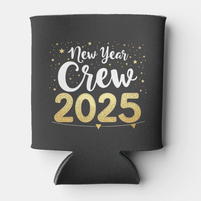 New Year Crew 2025 Cousins Family Matching Crew Can Cooler (Front)
