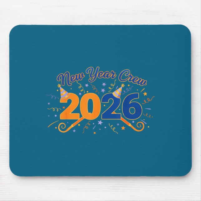 New Year Crew 2026 Fireworks Celebration  Mouse Pad (Front)