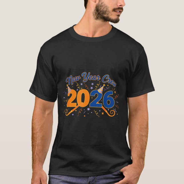 New Year Crew 2026 Fireworks Celebration  T-Shirt (Front)