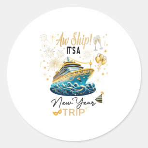 New Year Cruise 2026 Nye Celebration Classic Round Sticker