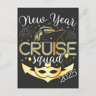 New Year Cruise Squad 2025 Postcard