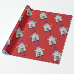 New Year, Custom Santa Claus  Wrapping Paper