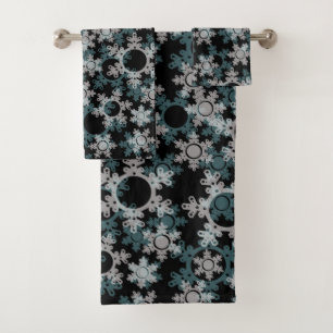 New year decor, christmas, new year, snow bath towel set