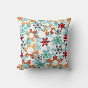 New year decor, christmas, new year, snow cushion
