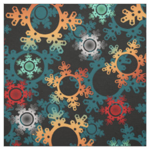 New year decor, christmas, new year, snow, snowfla fabric