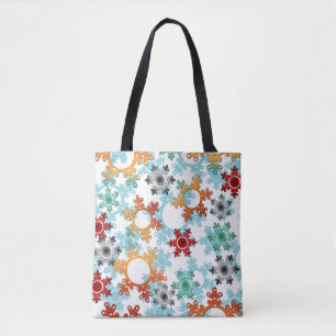 New year decor, christmas, new year, snow tote bag