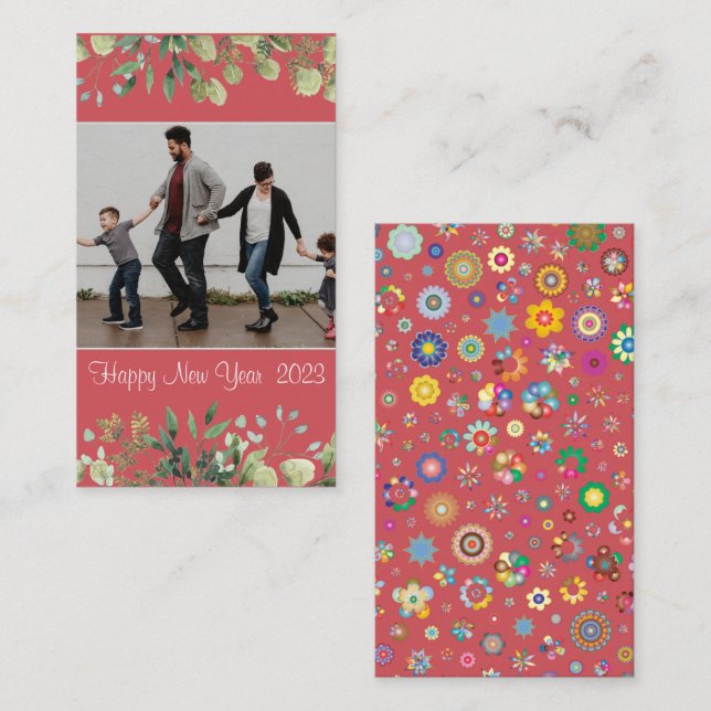 New Year Enclosure Card (Front/Back)