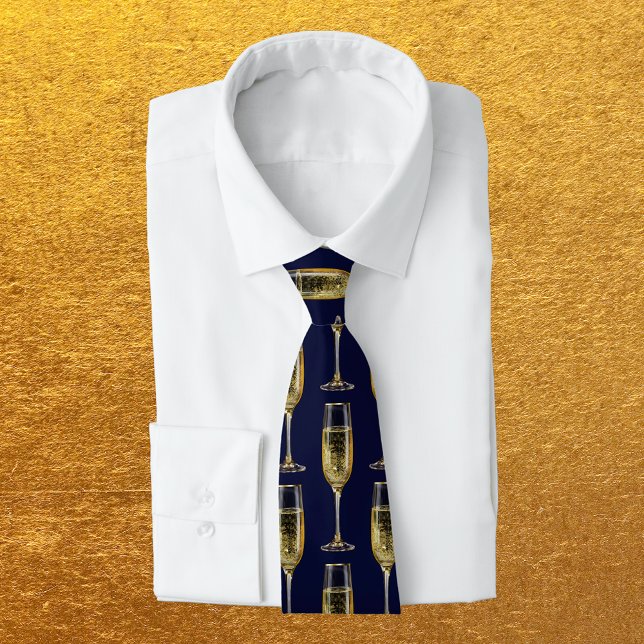 New Year Eve Celebrate Champagne Party Tie (Creator Uploaded)