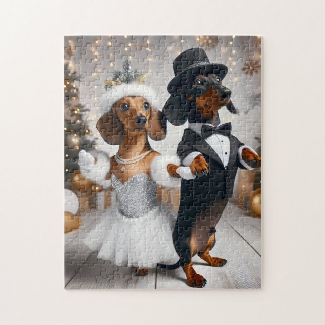  New Year Eve Dachshund  Jigsaw Puzzle (Vertical)