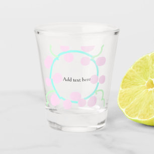 New year eve party scan QR RSVP name pink blue Shot Glass