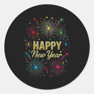 New Year Eve Party Supplies Nye 2026 Happy New Yea Classic Round Sticker
