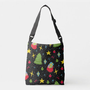 New Year Festive: Colourful Seamless. Crossbody Bag