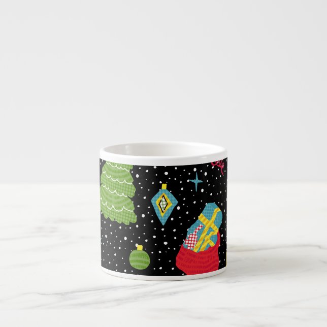 New Year Festive: Colourful Seamless. Espresso Cup (Front)