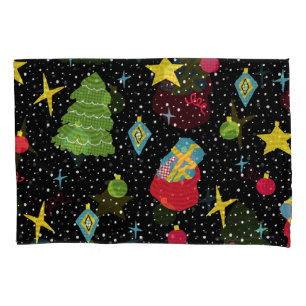 New Year Festive: Colourful Seamless. Pillowcase