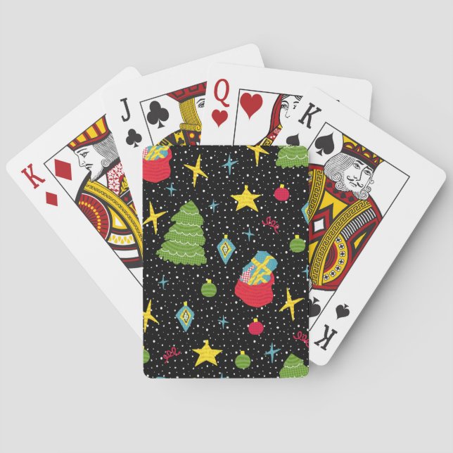 New Year Festive: Colourful Seamless. Playing Cards (Back)