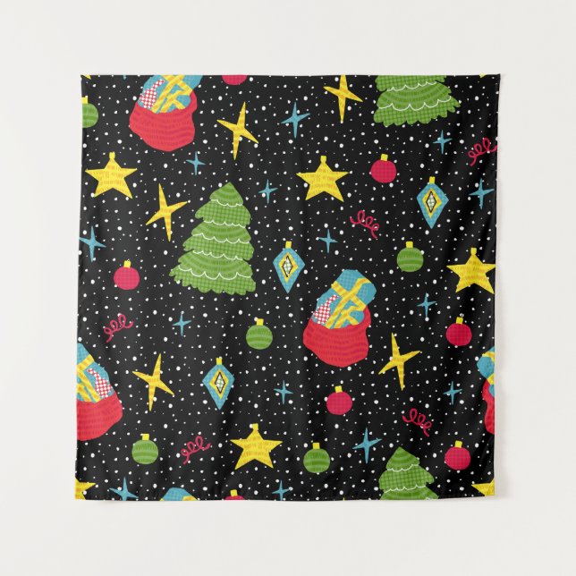 New Year Festive: Colourful Seamless. Tapestry (Front)