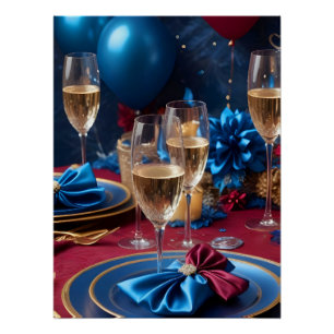 New Year Festive Holiday Season Celebration Light  Poster