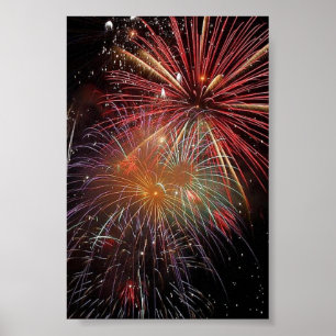 New Year Fireworks Sparkles Poster