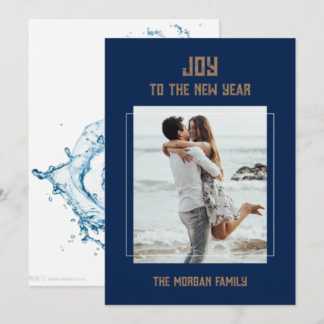 New Year Flat Announcement Card (Front/Back)
