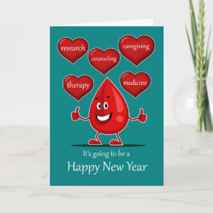 New Year for Medical Healthcare Staff, Haemophilia Card