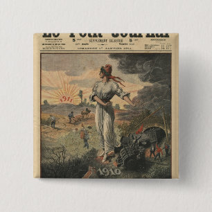 New Year, France hopes for better days 15 Cm Square Badge