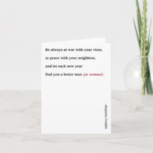 New Year — Franklin Holiday Card