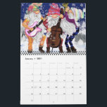 New Year Gift Christmas Design Calendar<br><div class="desc">New Year Christmas Gifts Calendars - MIGNED Painting Design - Customisable</div>