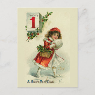 "New Year Girl" Greeting Card