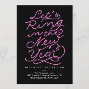 New Year Glow New Year's Eve Party Invitation