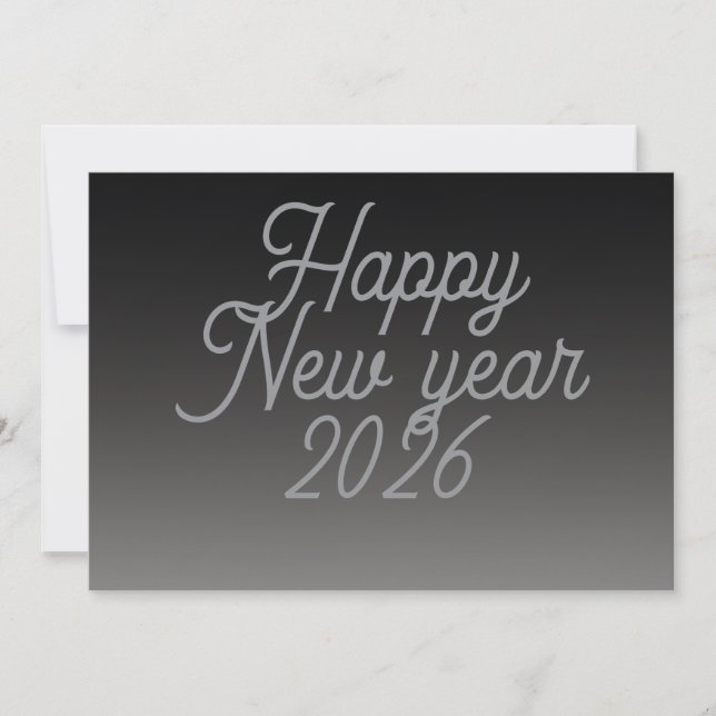 New year greeting calm holiday card (Front)