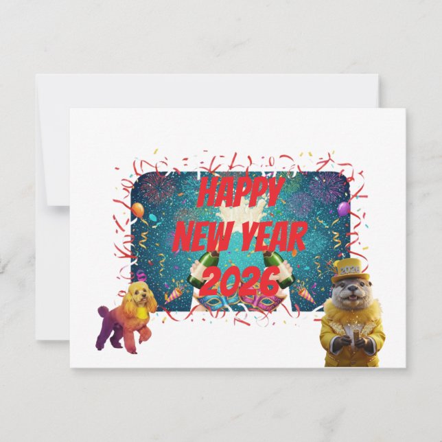 New year greeting lol holiday card (Front)