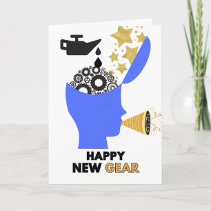 New Year Happy New Gear Resolutions Holiday Card