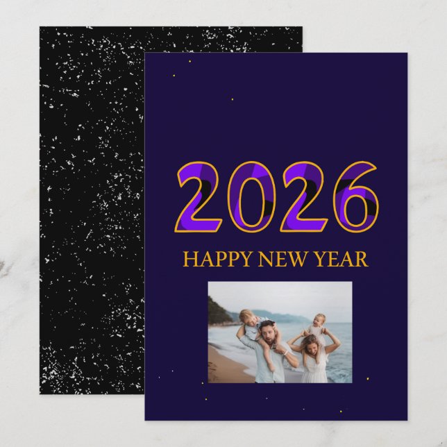 New year  holiday card (Front/Back)