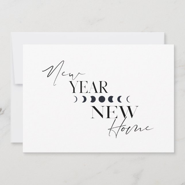 New Year Holiday New Home We've Moved Invitation (Front)
