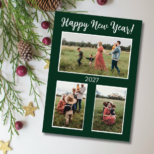 New Year Holiday photo collage card