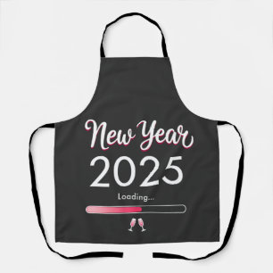 New Year Loading 2025 Happy New Year Xmas  Apron