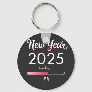 New Year Loading 2025 Happy New Year Xmas Key Ring