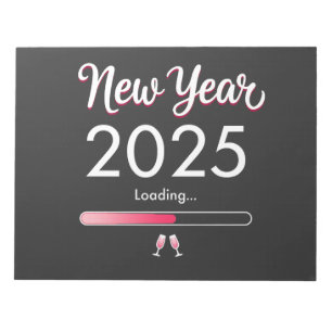 New Year Loading 2025 Happy New Year Xmas Notepad