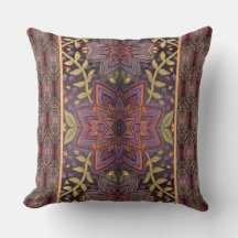 New Year Mandala Flower Pillow