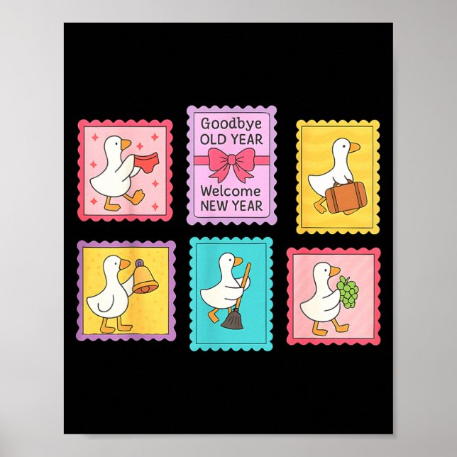 New Year Matching Welcome New Year Midnight Funny  Poster (Front)