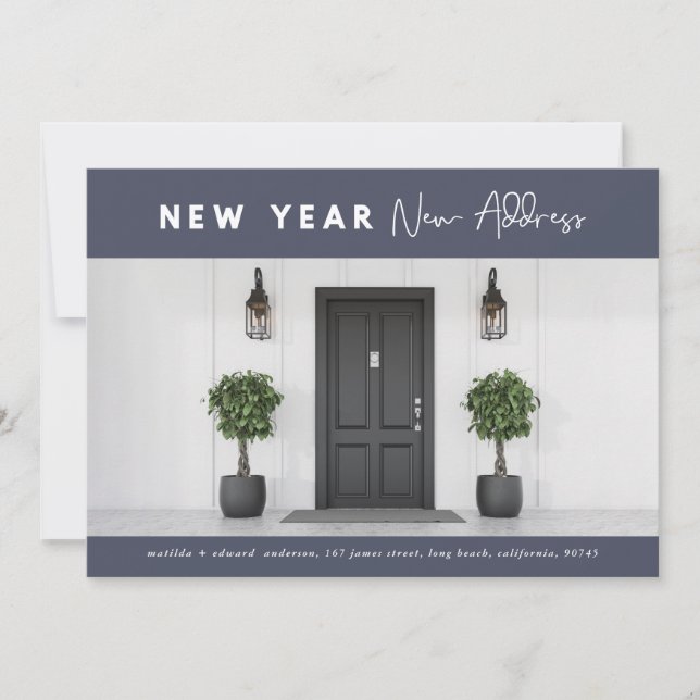 New year new address photo holiday (Front)