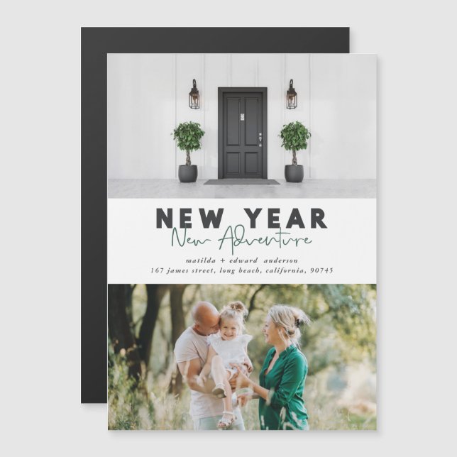 New year new adventure multi photo holiday  (Front/Back)