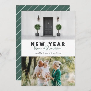 New year new adventure multi photo holiday card