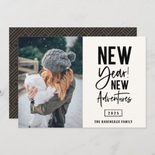 New Year New Adventures Photo Holiday Card