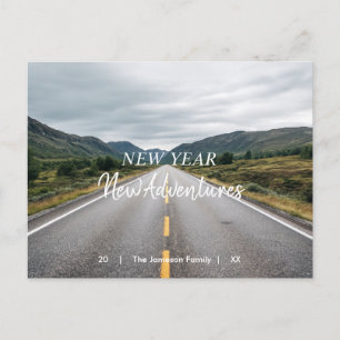 New Year New Adventures   Photo Holiday Postcard